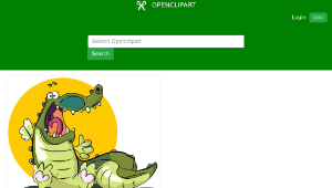 openclipart圖庫：Great Smile Crocodile