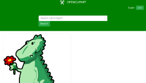 openclipart圖庫：dragon with flower-資源代表圖