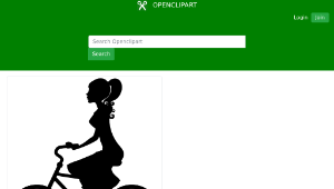 openclipart圖庫：Girl On Bike Silhouette-資源代表圖