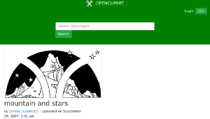 openclipart圖庫：mountain and stars-資源代表圖