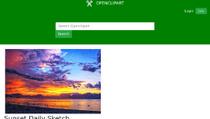 openclipart圖庫：Sunset Daily Sketch縮圖