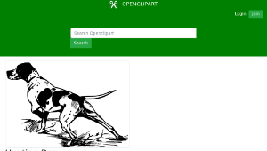 openclipart圖庫：Hunting Dog-資源代表圖