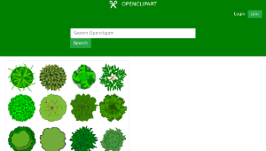 openclipart圖庫：Tree top view-資源代表圖
