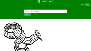 openclipart圖庫：scarf - lineart-資源代表圖
