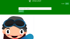 openclipart圖庫：speaking snowboard girl