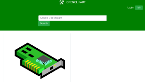 openclipart圖庫：Network card from behind縮圖