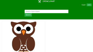 openclipart圖庫：owl on wire-資源代表圖