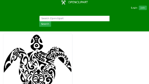openclipart圖庫：Tribal Turtle-資源代表圖