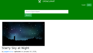 openclipart圖庫：Starry Sky at Night-資源代表圖