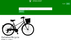 openclipart圖庫：Detailed Bicycle Silhouette-資源代表圖