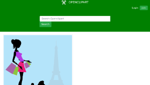 openclipart圖庫：Fashion Woman Shopping Paris-資源代表圖