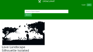 openclipart圖庫：Love Landscape Silhouette Isolated-資源代表圖