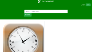 openclipart圖庫：clock with wood frame-資源代表圖