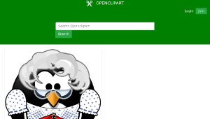openclipart圖庫：Grandma Penguin縮圖