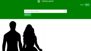 openclipart圖庫：Couple Holding Hands Silhouette-資源代表圖