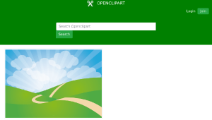 openclipart圖庫：Green Rolling Hills Landscape縮圖
