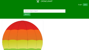 openclipart圖庫：Horizontal Striped Hot Air Balloons-資源代表圖