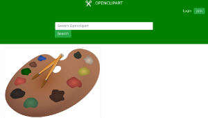 openclipart圖庫：Palette and paintbrushes-資源代表圖