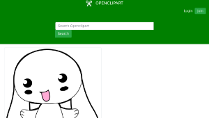 openclipart圖庫：Cute Cartoon Bunny-資源代表圖