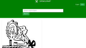 openclipart圖庫：Lady at make-up table縮圖