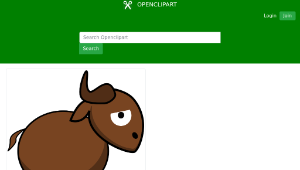 openclipart圖庫：Cartoon Gnu Side-資源代表圖