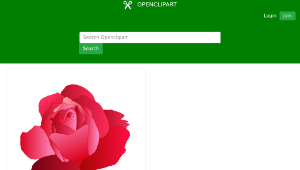 openclipart圖庫：Red Rose-資源代表圖