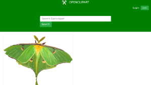 openclipart圖庫：Luna Moth / Actias luna縮圖