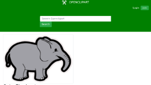 openclipart圖庫：Cute Elephant-資源代表圖