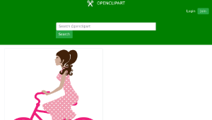 openclipart圖庫：Girl On Bike-資源代表圖