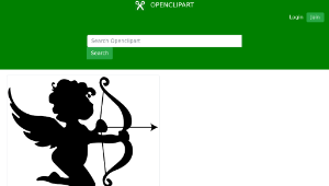 openclipart圖庫：Cupid Silhouette 2 Variation 2-資源代表圖