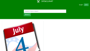 openclipart圖庫：4th July Calendar-資源代表圖