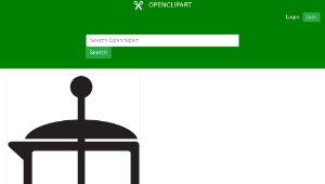 openclipart圖庫：Kitchen Icon - Coffee French Press縮圖