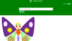 openclipart圖庫：cartoon butterfly-資源代表圖