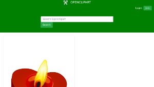 openclipart圖庫：Valentine's Candle-資源代表圖
