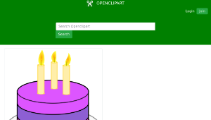 openclipart圖庫：Birthday cake縮圖