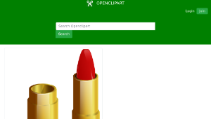 openclipart圖庫：gold lipstick縮圖