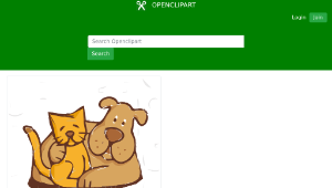 openclipart圖庫：Cat and Dog Friends-資源代表圖