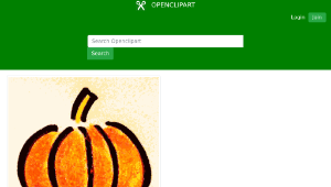 openclipart圖庫：Hand drawn Pumpkin Clipart縮圖
