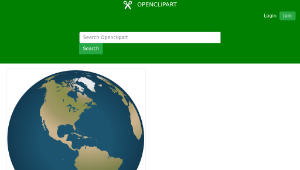 openclipart圖庫：Globe facing America縮圖