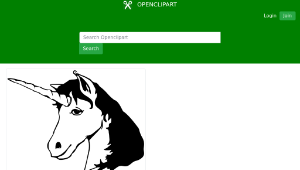 openclipart圖庫：Unicorn Head Silhouette-資源代表圖