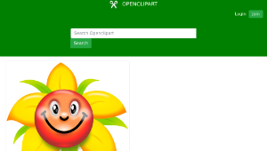 openclipart圖庫：Funny Yellow Flower Character - superb production quality