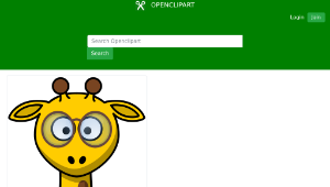openclipart圖庫：Giraffe Bookworm縮圖