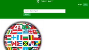 openclipart圖庫：World Flags Globe With Shading