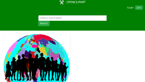 openclipart圖庫：Colorful World Globe Human Family