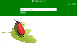 openclipart圖庫：Cardinal beetle (Pyrochroa coccinea)-資源代表圖