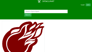 openclipart圖庫：Fire ball silhouette縮圖