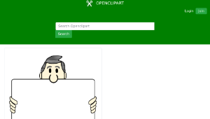 openclipart圖庫：Man and Sign