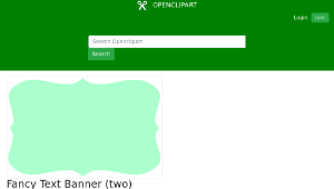 openclipart圖庫：Fancy Text Banner (two)縮圖