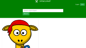 openclipart圖庫：Giraffe Pirate-資源代表圖