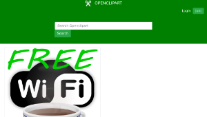 openclipart圖庫：Free WiFi Inside-資源代表圖